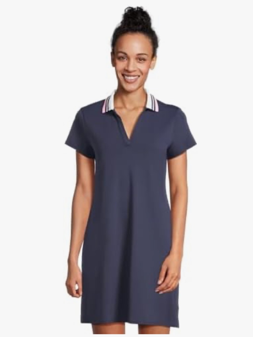 Lilly Pulitzer 2 Piece Navy Polo Dress with Striped Collar UPF 50+